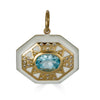 White Enamel Octagon Pendant