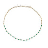 Gold Wire Emerald Necklace