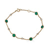 Emerald Bezel Diamond Bracelet