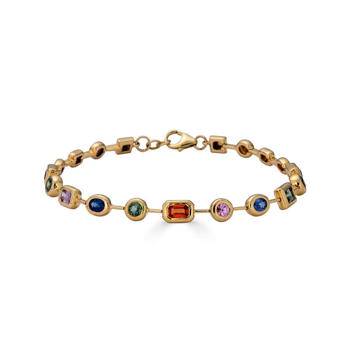 Multi Colored Sapphire Bracelet