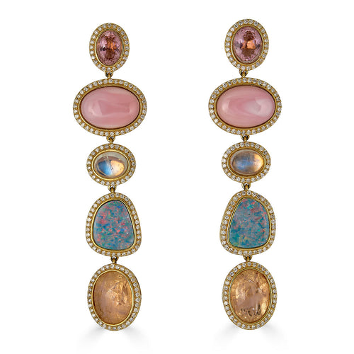 Five Drop Kunzite Earrings