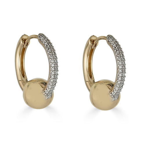 Medium Pave Hoop Earring