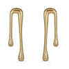 Two Drop Gold Line Earring