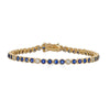 Blue Sapphire Bezel Bracelet