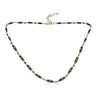 Black Ceramic Rollo Bars Necklace