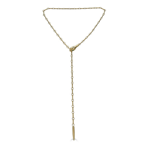 Snake Head Lariat Necklace