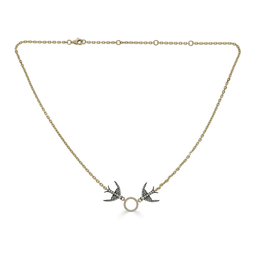 Bird Kissing Necklace