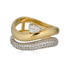 Double Waved Banged Cigar Ring