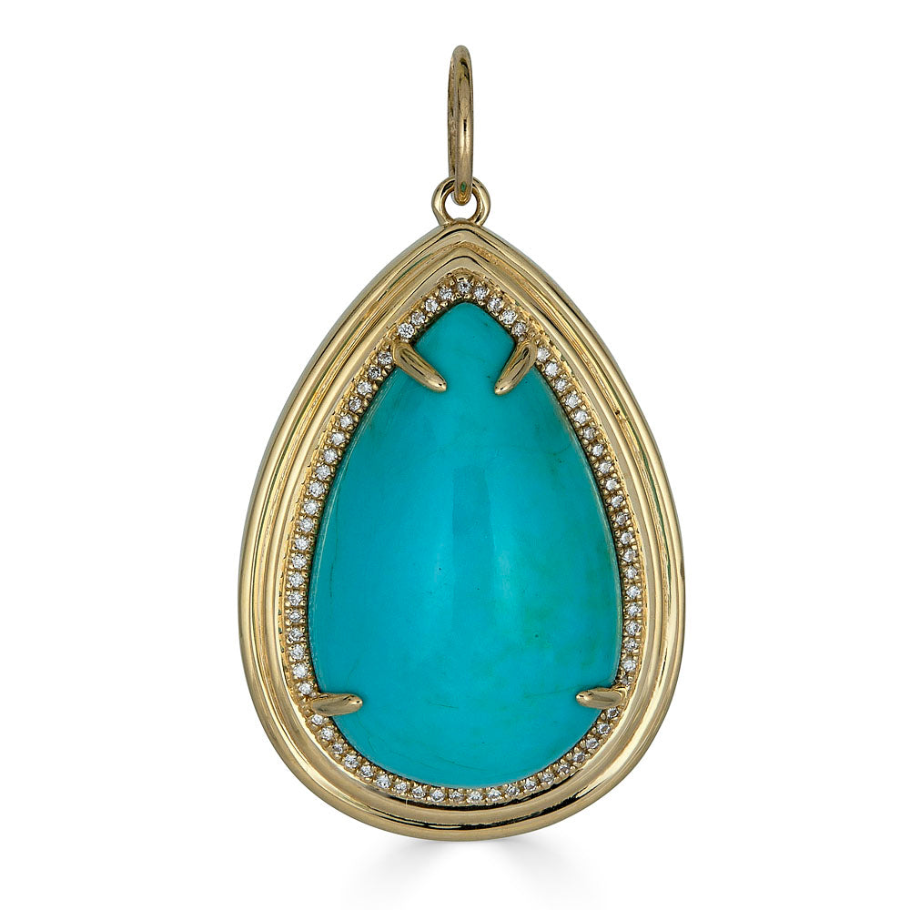 Turquoise Pear Shaped Pendant