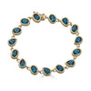Multi Shaped London Blue Topaz Tennis Bracelet