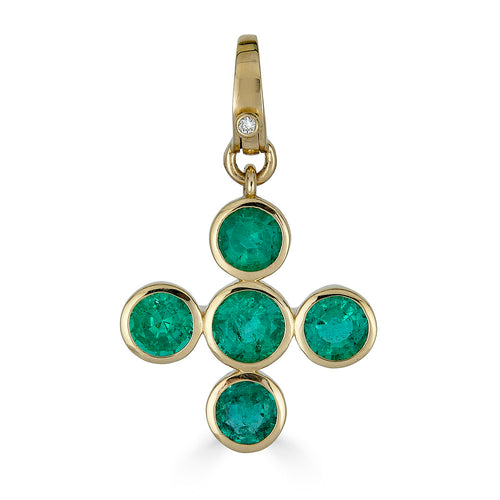 Emerald Cross Pendant