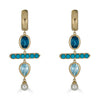 Dark and Light Blue Topaz Earrings