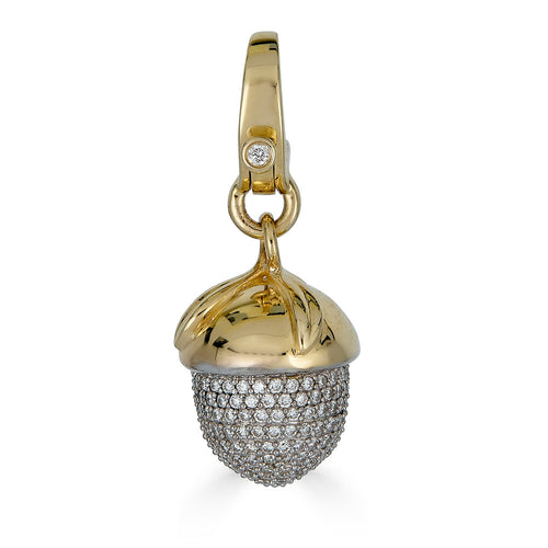 Diamond Acorn Pendant
