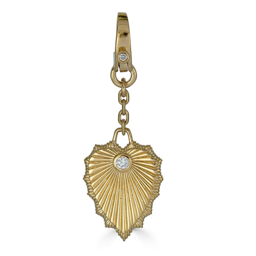 Fluted Heart Pendant