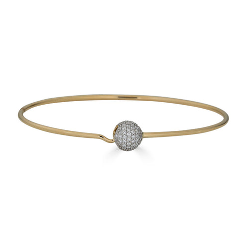 Thin Diamond Ball Bangle