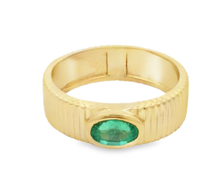 Oval Emerald Cigar Band