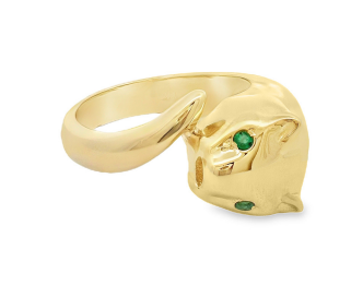 Emerald Eyes Panther Ring