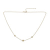 Three Stone Bezel Necklace