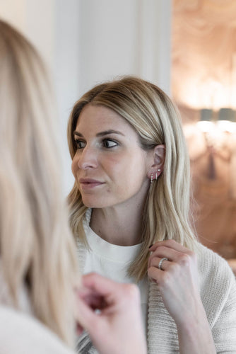 Pave Diamond Huggie Earrings