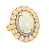 Pave Diamond Opal Ring