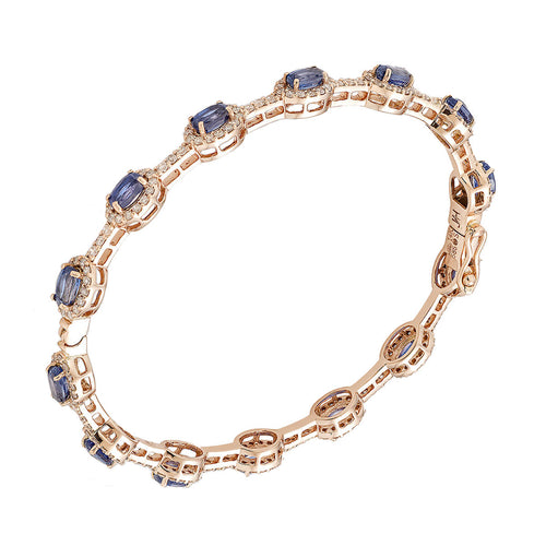 Olivia Kyanite Rose Gold Bangle
