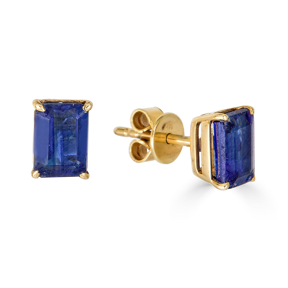 Kyanite Emerald Cut Earring