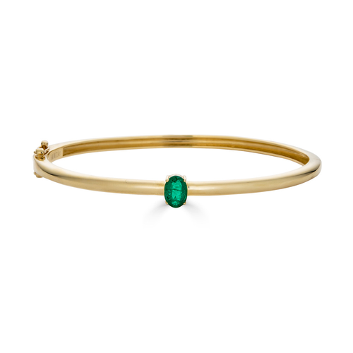 Emerald Gold Bangle