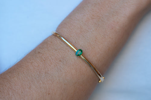 Emerald Gold Bangle