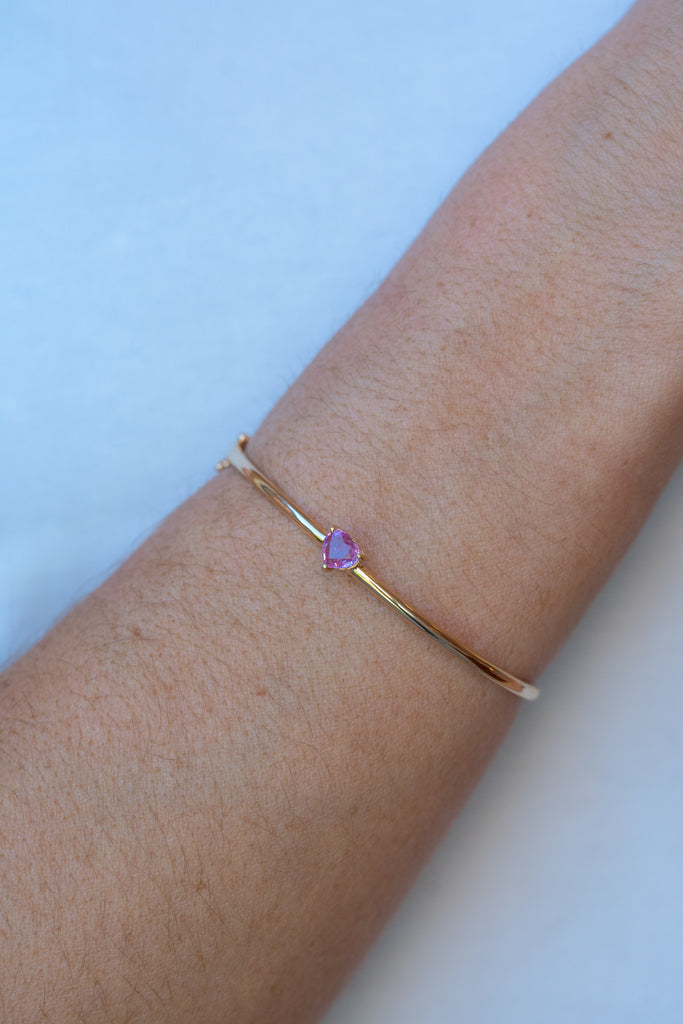 Heart Sapphire Bangle