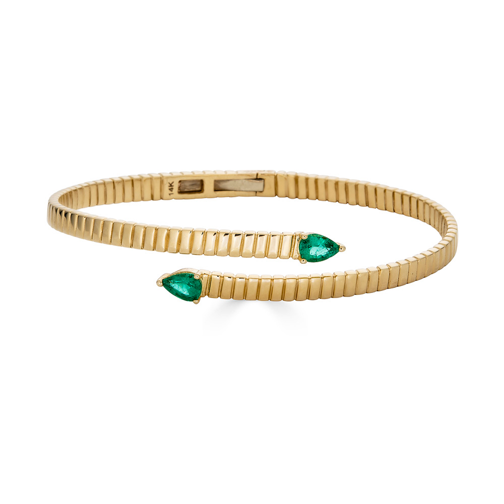Emerald Pair Stone Bracelet