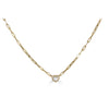 Solitaire Heart Diamond Bezel Necklace