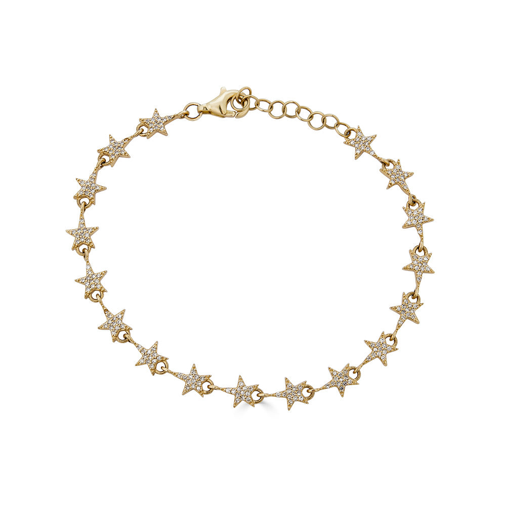 Star Pave Diamond Bracelet