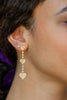 Gold Heart Drop Earrings