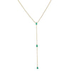 Emerald Stone Lariat Necklace