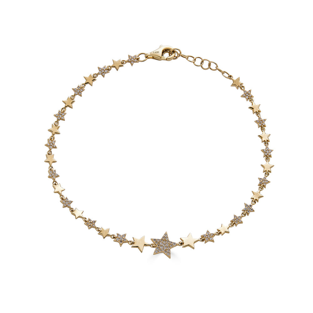 Pave Diamond Star Bracelet