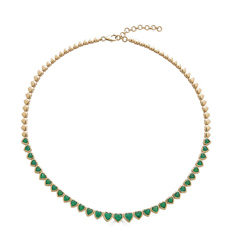 Heart Emerald Necklace