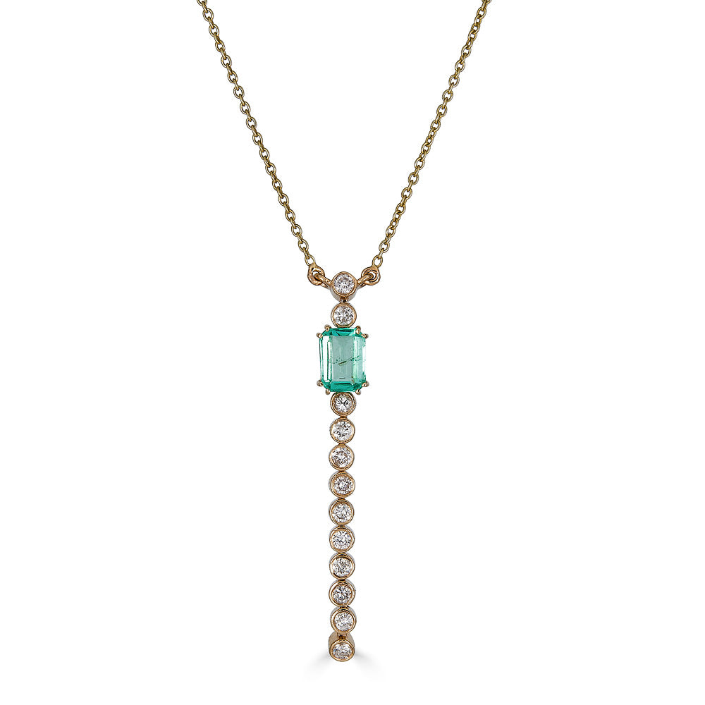 Emerald Pendant Drop Necklace