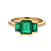 Three Emerald Stone Ring
