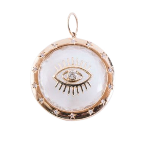 Round Crystal Quartz Pendant